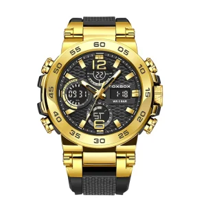 0033 LED Watch Dual Display Timing Waterproof Silicone Watch Business and Leisure Men’s Digital Watch