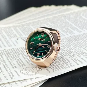006-1 032-1 001-1 Retro Hiphop Finger Ring Watch Elastic Watchband Quartz Silver Mini Ring Watch for Women