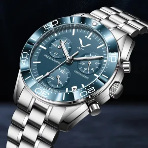 007 Sports Watches for Men Luxury Steel Wrist Watch Japan VK68 Chronograph Relogio Masculino