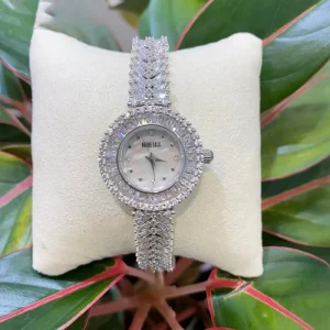 017583 Women’s Watches AAA Cubic Zircon Elements Crystal Bracelet Watch for Wedding Party Fashion Jewelry Made with
