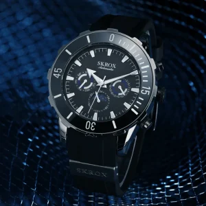 1 Pcs Gifts! Buy a Watch and Get Sunglasses Free Mechanical Alloy Case Silicone Band Analog Dial Men’s Watch