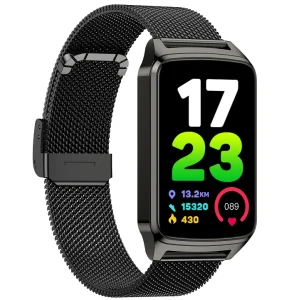 1.57” Smart Watch with Metal Strap Heart Rate Blood Pressure Monitor Sleep Tracking Multi Sport Modes Waterproof