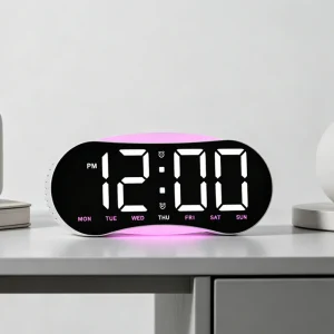 10 Inch Large Display LED Digital Wall Clock With Ambient Light Smart Desk Clock For Bedroom Home Office