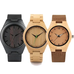 100% Natura Custom Logo Women Men Wood Bamboo Watch