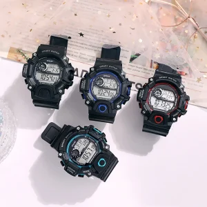 10mm Luxury Analog Digital Sport Wrist Watch for Men Fashionable Waterproof Relojes 50mm Dial Diameter Plastic Dial