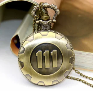111 Design Antique Bronze Vintage Pocket Watch with Chain Quartz Movement for Souvenir Gifts