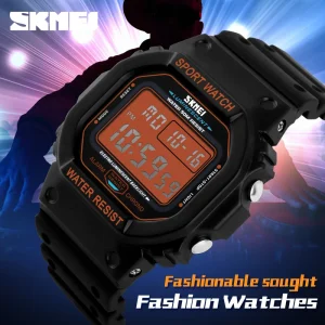 1134 Rectangle Digital 50mm LED Display Water Resistant Sport Unisex Watch Made in China
