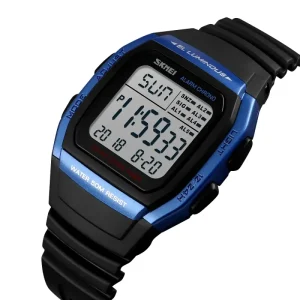 1278 Analog Digital Wristwatch 5 Atm Water Resistant Square LED Wristwatch Fashion Men Watch