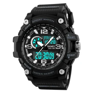 1283 Men LED Unisex Sport Digital Display Waterproof Analog Watch
