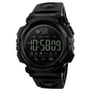 1303 Fashionable Unisex Digital Sports Watch Stylish Plastic Band Waterproof 3BAR Multi Function Storage ABS Case OEM