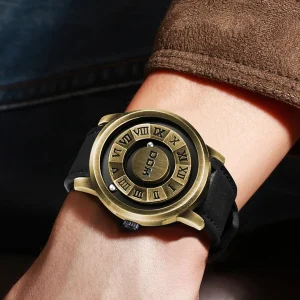 1345 1345TL Sport Genuine Leather Strap Quartz Wristwatch Stainless Steel Men’s Waterproof Luxury Wristwatch