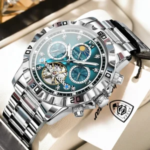 1423 Wristwatch Mechanical Waterproof Boyfriend Watch Hollow Tourbillon Automatic Stainless Steel Men’s Watches Reloj