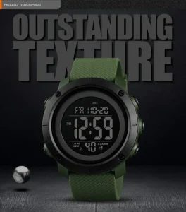 1434 Men’s Digital Movement Watch 24mm Band ABS Case Multi Function Outdoor Sport Watch Alarm