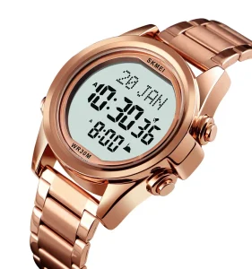 1667 Fashion Luxury Digital Watches Men Qibla Muslim Watch