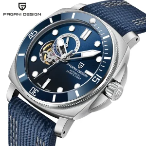 1736 PD1736 Men NH39 Automatic Mechanical Watch Luminous Hands Waterproof Nylon Belt Wrist Watch