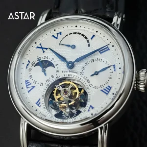 1pcs Luxury Seagull Multi Function Moonphase Tourbillon Mechanical Automatic Movement Watch for Men