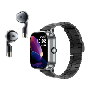 2 In 1 Smart Watch Wireless Earbuds 2.01inch Screen BT Music Heart Rate Sports Assistant HD8PRO Smartwatch With Silicone Sleeve