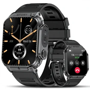 2 in 1 Outdoor Sports Smart Watch IP67 Waterproof HR SpO2 Sleep Health Monitor BT Call Lighter Long Battery Life Multi function