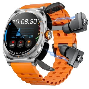 2 in 1 Sports Smart Watch with Earphone Music Player Answer Calls and Call Reminder Outdoor Waterproof Design