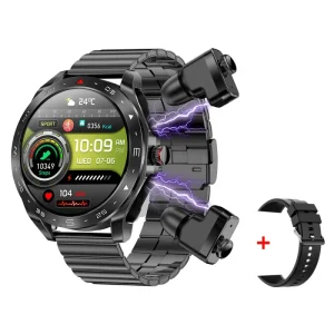 2 in 1 TWS T95 Smart Watch with Wireless Earbuds 1.52inch Screen Waterproof BT Call 400mah Sports Headphones Smartwatches