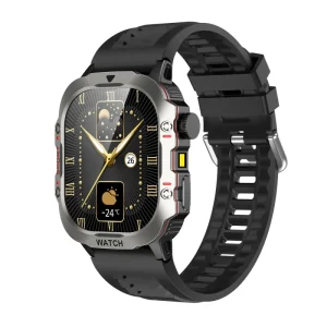 2.01” HD Outdoor LED Flashlight Sports Smartwatch Health Monitor BT Call Fitness Tracker