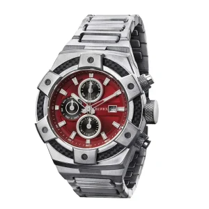 20 ATM Water Resistant Analog Steel Quartz Mens Watch Chronograph Sport Watch