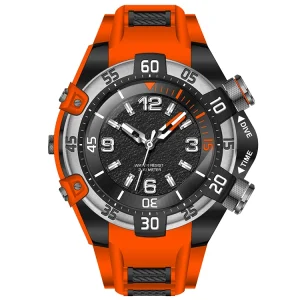 200M Diver Watch Steel Case Silicone Band Luminous Japanese Movement Quartz Watch for Men
