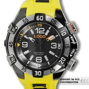 200M Water Resistance Montres De Luxe Luminous Stainless Steel Diver Mechanical Watches Japanese Quartz Watches for Men