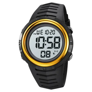 2148 Electronic Digital Sportwatch Men Casual Round Waterproof Vintage LED Sports Watch