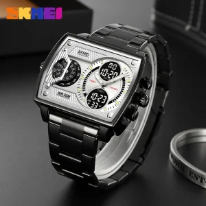 2229 Japan Movement Men’s Dual Time Digital Wristwatch with Customizable Logo