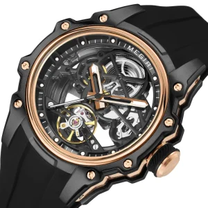 2243 Luxury Automatic Mechanical Watch for Men Stainless Steel Case Skeleton Waterproof Wristwatch Relogio Masculino