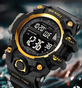 #2245 Analog 2 Time Sport Watch Waterproof Outdoor Digital Stopwatch Digital Analog Watches