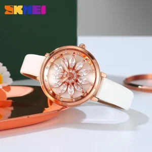 2268 Fashion Luxury Charm Colorful Leather Alloy Glass Pointer Dial Japanese Quartz Movement Stainless Steel Buckle Watch