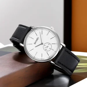 2308 Luxury Sport Mens Unisex Quartz Wristwatch Ultra Thin Minimalist Waterproof Leather Band