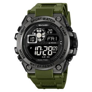 2318 Men’s Alloy Digital Sport Chronograph Watch with Alarm Waterproof