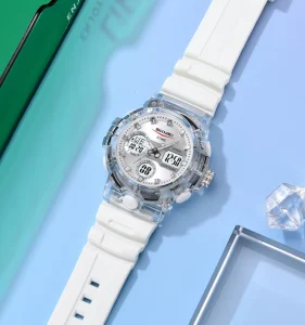 2386 Dual Time Children Watch TPU Strap Water Resistant Alarm Watch