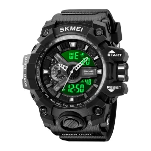 2396 Men’s Outdoor Sport Digital Watch Waterproof Multifunctional Round Case Alarm Relojes Hombre