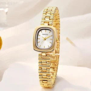2405 Watch for Women Fashion Simple Retro Quartz Women’s Watch Small Niche Oval Glass Dial Window Display Pointer Display