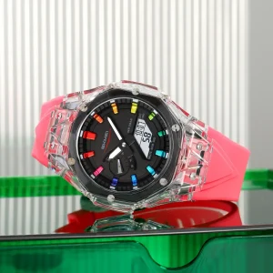 2411 Popular Sport Digital Watch with LED Display Water Resistant PC Case