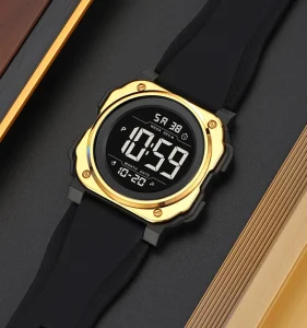 2511 Fashion Gents Digital Watch, Silicone Strap, Waterproof, Multi-Function, Night Display