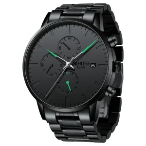 2588 Western OEM Gents Quartz Watch Formal Steel Strap Water Resistant Luminous Calendar Concise Casual Watch Factory