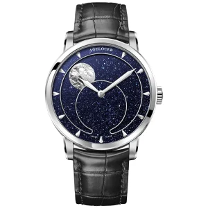 29.51 Days Blue Aventurine Moon Phase Watch Birthday Gift for Men