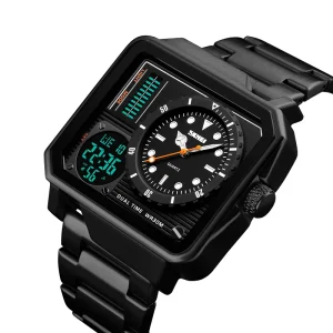 2Time Dualtime Zoon Chronograph Memories Luxury Retro Digital Analog Men Wrist Watch 1392 Classic Watch