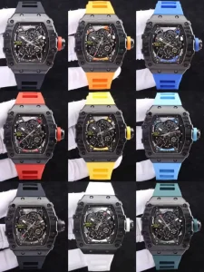 35-02 Men’s Mechanical Watch Luxury Fashion Hollow Watch with Carbon Fiber and Sapphire Crystal