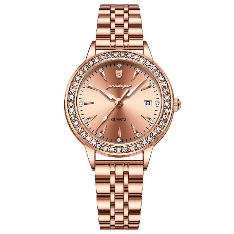 366 Women’s Watch Waterproof Stainless Steel Bracelet Diamond Ladies Quartz Clock
