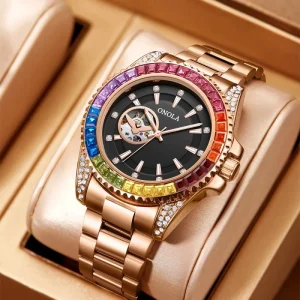 3839 Automatic Multi-Color Sports Clock Original Men Mechanical Watches Stainless Steel Hollow Out Men’s Wristwatch