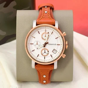 38MM Leather Luxury Ladies Quartz Watch Multifunctional Luminous Dial Waterproof 50m Womens Watch Reloj