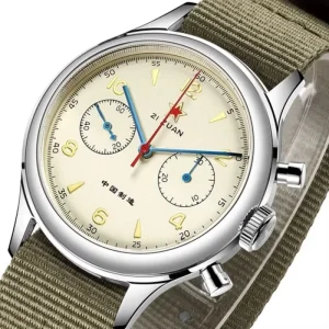 38mm 40mm Chronograph 21 Zuan with Seagull ST19 Movement with Swan Neck Mechanical Watch for Man Sapphire