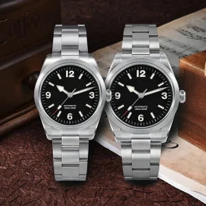 38mm Men’s Luxury Sports Automatic Mechanical Wristwatch NH35 Waterproof Sapphire Mirror Business Watch Diver Feature Pointer