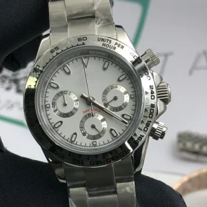 39mm Stainless Steel Case Quartz Calendar Fashion Men’s Watch VK63 Movement Water Resistant